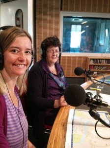 Margaret Jackson and I were so in-sync we both dressed in purple